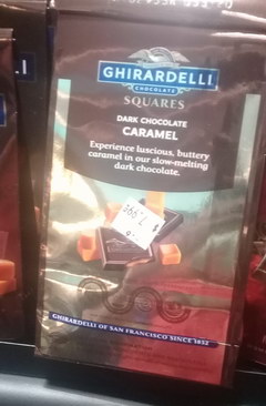 Prices at Duty Free at Los Angeles Airport, Chocolate Ghirardelli 