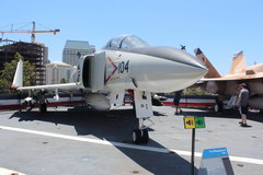 Midway warship in San Diego, Fighter Show on the upper deck