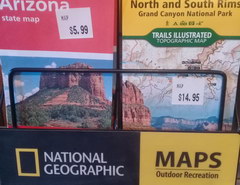 Цены на сувениры в США, Бумажные карты Территорий Национальных парков