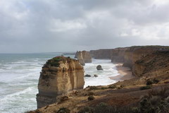 Great Ocean Road in Australia, a group of limestone cliffs in Port Campbell National Park