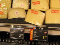 Food prices in Austria in Vienna, Cheeses