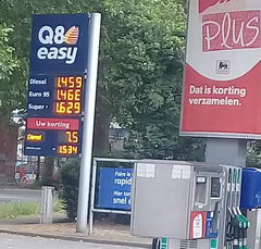 Цены на транспорт в Бельгии и Брюсселе, Цены на бензин