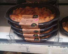 Ready meals in a supermarket in Brussels, Pasta lunch