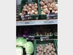 Food prices in Montenegro in Budva, Onions, cabbage, potatoes