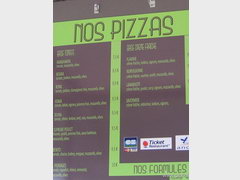 Цены во Франции в кафе, Пицца в недорогой пиццерии