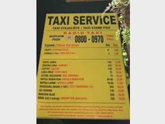 Транспорт в Дубровнике (Хорватия), Цена на такси