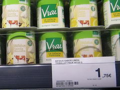 prices in Barselona at a supermarket, Yogurt