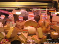 prices in Barselona at a supermarket, Various hard cheeses