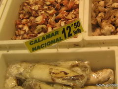 Сколько стоят продукты в Барселоне на рынке, Кальмар