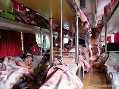 Buses in China in Guangzhou, Sleeping bus inside
