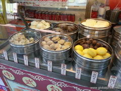 Street food frices in China in Guangzhou, steamed food