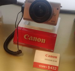 Prices at the Incheon airport in South Korea, Cannon cameras
