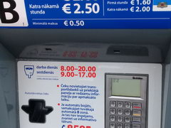 Prices in Latvia for transport, Parking in the center of Riga