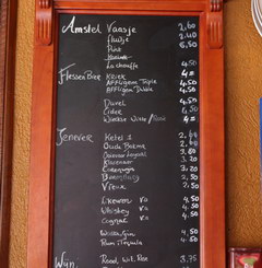 Food prices in Amsterdam in the Netherlands, Prices in a beer bar in Amsterdam