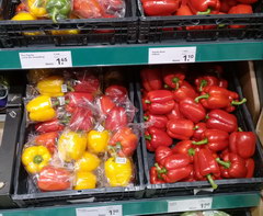 Grocery prices in Amsterdam, Peppers