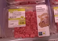 Supermarket  prices in Amsterdam, Minced beef