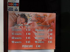 Prices for services in the Netherlands, Massage prices