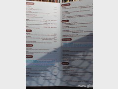 Dinning and drinking in Auckland, Restaurant menu on the seafront