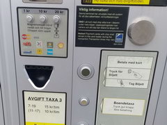 Transport prices in Stockholm, parking machine