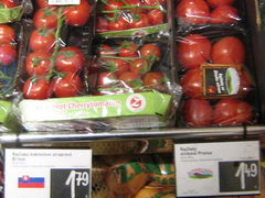 Цены на продукты в Словакии, Помидоры