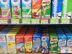 Hua Hin grocery prices, Thailand, milk drinks