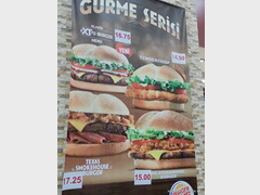 Food prices in Istanbul, Burgers