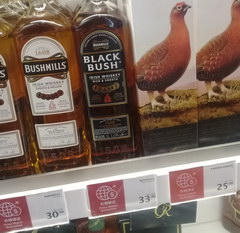 Prices at Duty Free at Los Angeles Airport, Irish Whiskey 