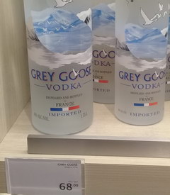 Prices at Duty Free at Los Angeles Airport, Vodka Gray goose 