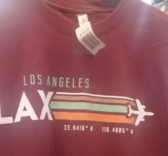 Prices at Duty Free at Los Angeles Airport, T-shirt 