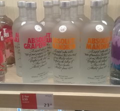 Prices at Duty Free at Los Angeles Airport, Absolut Vodka 1l 