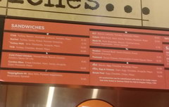 Food prices at Los Angeles Airport, Sandwich prices 