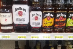 Prices in the USA for alcohol, Whiskey Jim Beam 