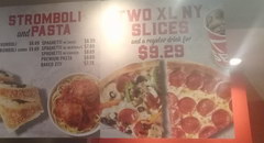 Prices for fast food in the USA, Pizza and pasta 