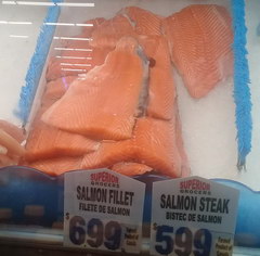 Fish prices in the USA, salmon 