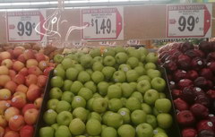 Prices in the USA for fruits for 1 pound, Prices for apples 