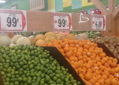 US prices for fruits for 1 pound, Tangerines 