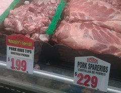 US prices for meat for 1 pound, Pork fillet 