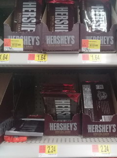 Цены на питание в США, Шоколадки Hersheys