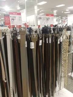 US prices for clothes, Belts 