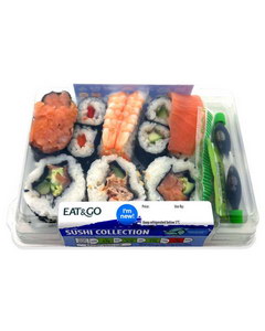 Prices for ready-to-eat food in England in a store, Sushi set