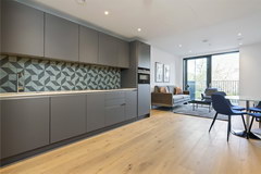 A small apartment in London, The kitchen is combined with the hall