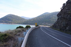 Port Campbell Park in Australia, road along the winding coast