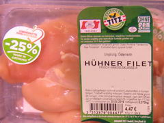 Цены на продукты питания в Австрии, Филе курицы