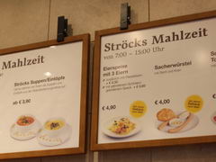 Цены в Вене в ресторанах, Обеды в кафе