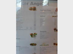 Fast food in Vienna, McDonalds menu