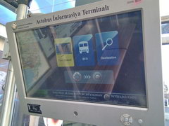 Baku Transport, Information board at a bus-stop