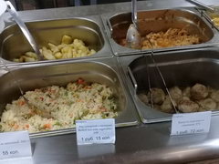 Restaurant food cost in Minsk in Belarus, Eating in a self-service cafe