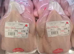 Food prices in Brussels, whole chicken