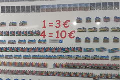 Prices for souvenirs, Magnets