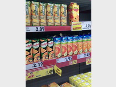 Стоимость продуктов в Болгарии в супермаркете, Разные соки
